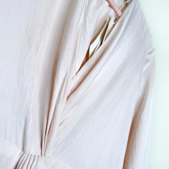 ⚡️SOLD⚡️ nwt vince satin twist drape long sleeve dress - size 8 - Picture 4 of 11